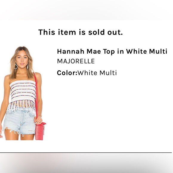 Majorelle x Revolve Hannah Mae Beaded Top White Multi - Picture 7 of 7